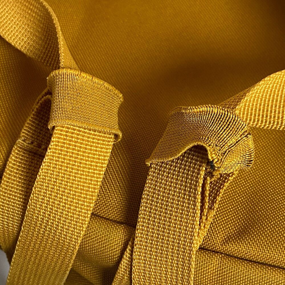 Herschel Mini Canvas Backpack Small Dark Mustard Yellow Zippers Read - Picture 8 of 16